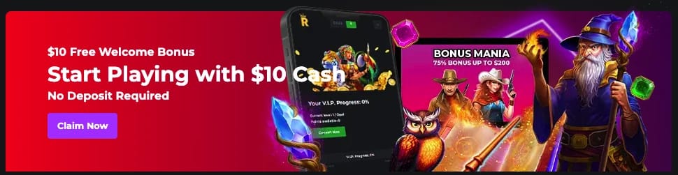 Royal Reels casino welcome bonus.