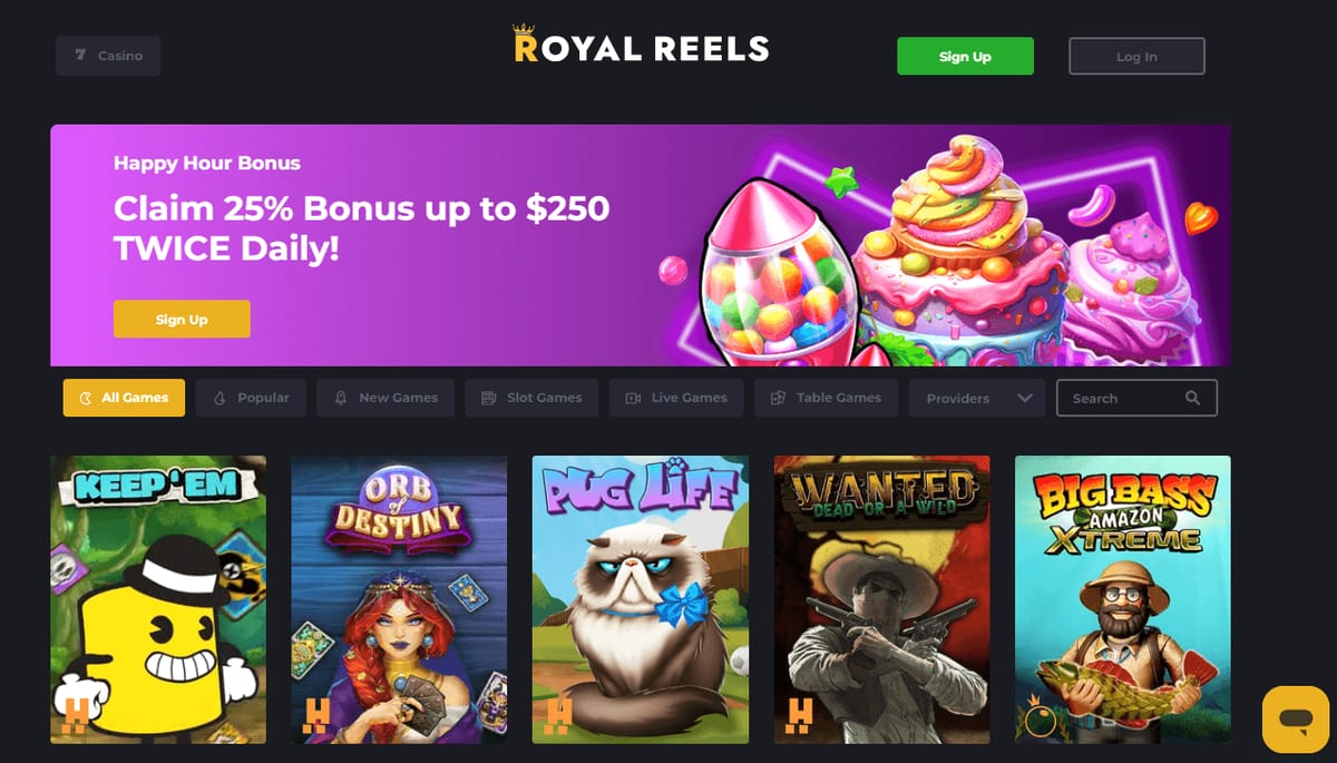Royal Reels online casino bonus offer